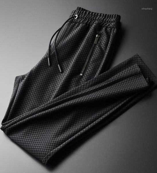 men's pants minglu gien check man plus size 4xl hight quality geometric pattern yarn-dyed men casual slim mens trousers1, Black
men's pants minglu gien check man plus size 4xl hight quality geometric pattern yarn-dyed men casual slim mens trousers1, Black
