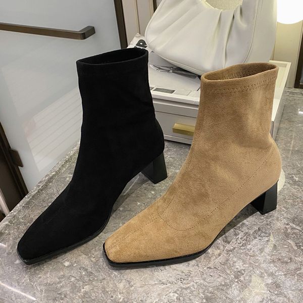 of 2020 women luxury fur block boots high heels women's ankles woven thread tread in suede party shoes sxz1, Black
of 2020 women luxury fur block boots high heels women's ankles woven thread tread in suede party shoes sxz1, Black