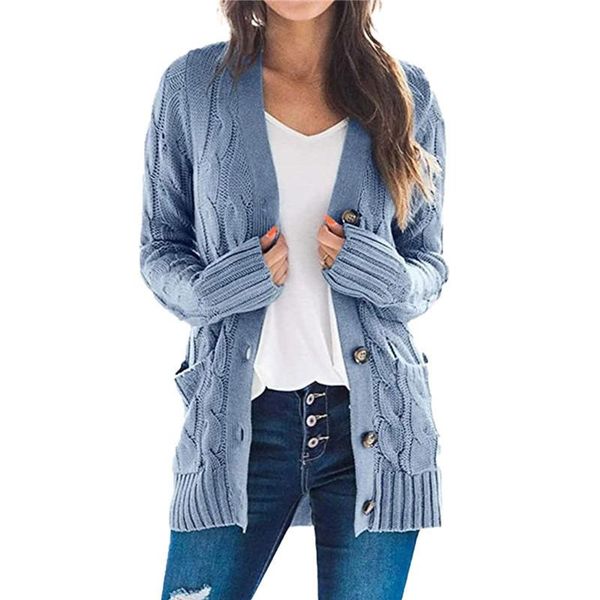women's knits & tees autumn women solid color knit sweater female casual long sleeve button knitted sweaters coat femme winter warm clo, White
women's knits & tees autumn women solid color knit sweater female casual long sleeve button knitted sweaters coat femme winter warm clo, White