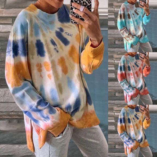 women streetwear fashion o-neck tie-dye printed autumn winter long sleeve size sweatshirt loose pullover hoodies streetwear1, White;red
women streetwear fashion o-neck tie-dye printed autumn winter long sleeve size sweatshirt loose pullover hoodies streetwear1, White;red
