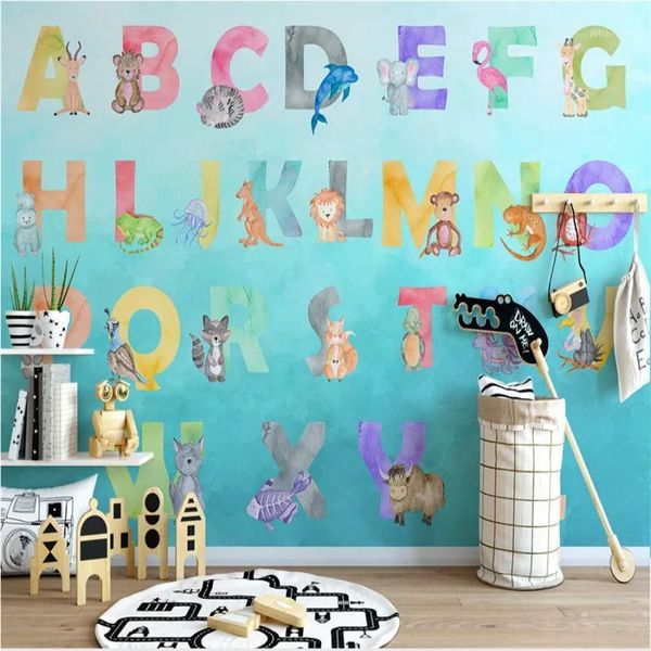 wallpapers nordic cartoon mural wallpaper for kids room hand-paint animals 26 english letters children's wall paper 3d papel de parede1
wallpapers nordic cartoon mural wallpaper for kids room hand-paint animals 26 english letters children's wall paper 3d papel de parede1