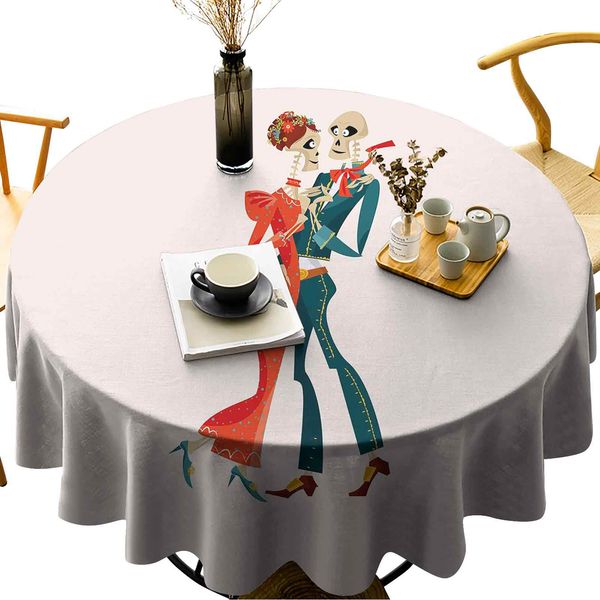 wrinkle anti-fading round tablecloths dancing dead couple in folkloric clothes culture and spirituality theme
wrinkle anti-fading round tablecloths dancing dead couple in folkloric clothes culture and spirituality theme