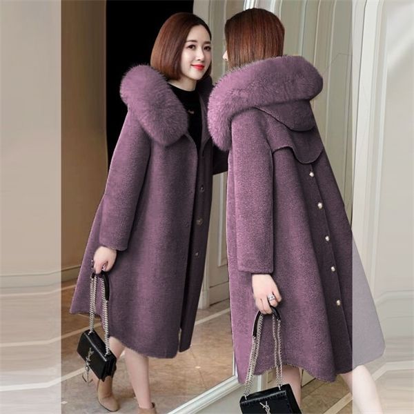 2020 new women autumn winter fur coat slim elegant lamb fur collar jacket warm outer vintage mom clothing lomb fur outwear y1120, Black
2020 new women autumn winter fur coat slim elegant lamb fur collar jacket warm outer vintage mom clothing lomb fur outwear y1120, Black
