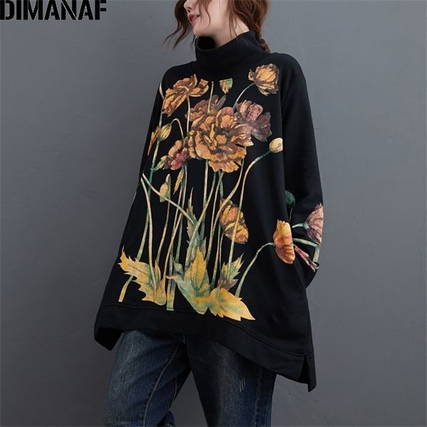 dimanaf plus size women hoodies sweatshirts pullover lady floral print turtleneck autumn winter cotton thick loose clothing q1217, Black;white
dimanaf plus size women hoodies sweatshirts pullover lady floral print turtleneck autumn winter cotton thick loose clothing q1217, Black;white