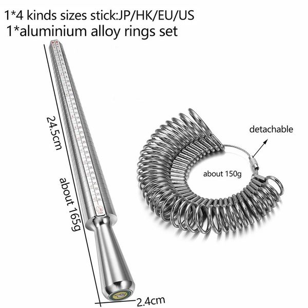 10 style finger sizes measuring equipment metal stick ring sizer ring stick enlarger mandrel gauge tools set for jewelry making h sqccej, Silver
10 style finger sizes measuring equipment metal stick ring sizer ring stick enlarger mandrel gauge tools set for jewelry making h sqccej, Silver
