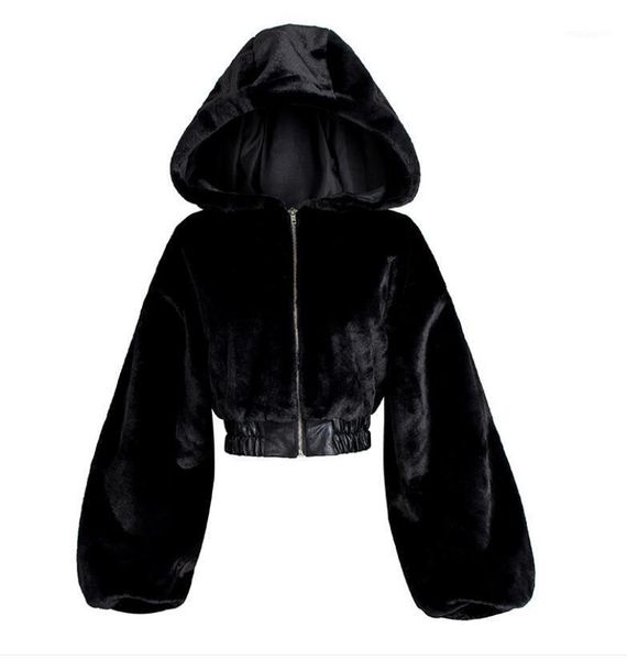 autumn and winter new style european and american big-name street style short high-waist texture furry hooded jacket women1, Black
autumn and winter new style european and american big-name street style short high-waist texture furry hooded jacket women1, Black