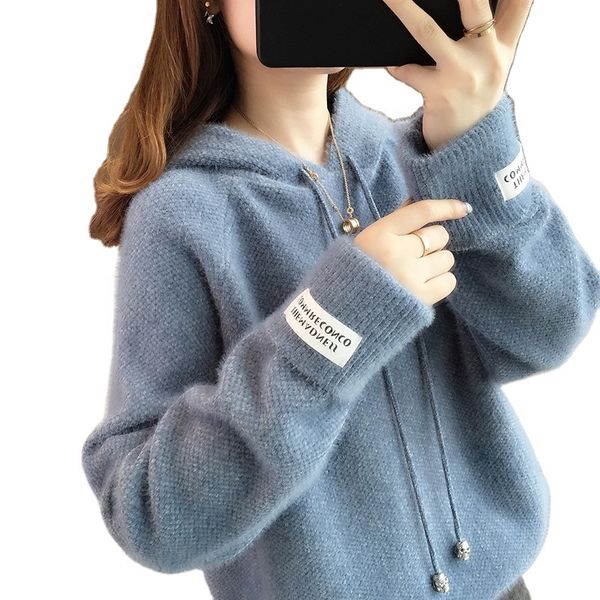 mink velvet women autumn and winter long-sleeved pullover hooded bottoming sweater, Black
mink velvet women autumn and winter long-sleeved pullover hooded bottoming sweater, Black
