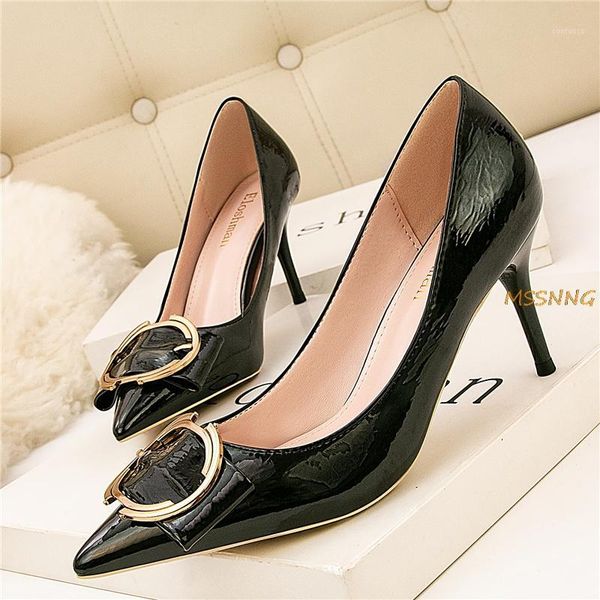 2020 plus size 41 women's good leather 7cm high heels pumps female metal decoration luxury office women's shoes1, Black
2020 plus size 41 women's good leather 7cm high heels pumps female metal decoration luxury office women's shoes1, Black