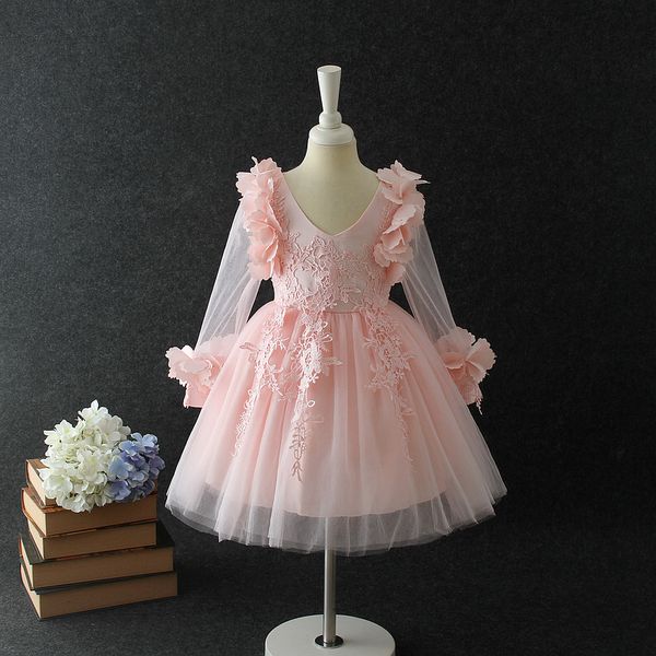 high grade girl dress children's wedding dress sweet pink fluffy princess dress long sleeve ball gown for 3 4 5 6 7 8 years old, Red;yellow
high grade girl dress children's wedding dress sweet pink fluffy princess dress long sleeve ball gown for 3 4 5 6 7 8 years old, Red;yellow