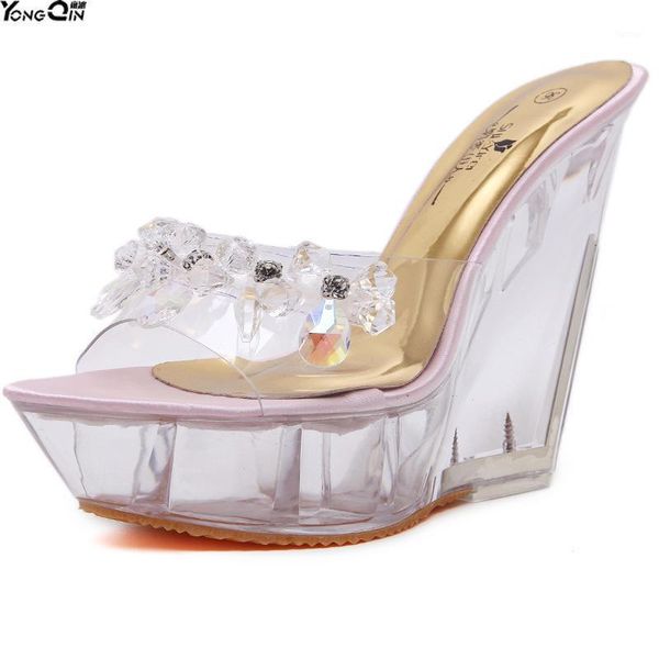 summer new wedge sandals women high-heeled crystal shoes wild beaded fish mouth women sandals1, Black
summer new wedge sandals women high-heeled crystal shoes wild beaded fish mouth women sandals1, Black