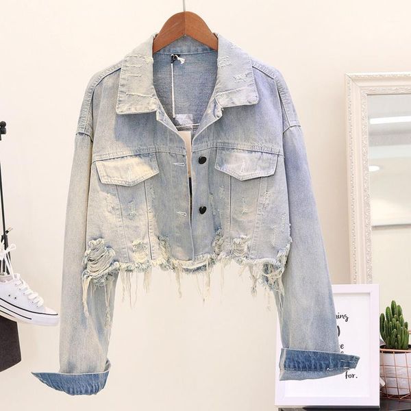 2018 women cropped jean jacket light blue bomber short denim jackets jaqueta casual ripped jeans coat1, Black;brown
2018 women cropped jean jacket light blue bomber short denim jackets jaqueta casual ripped jeans coat1, Black;brown