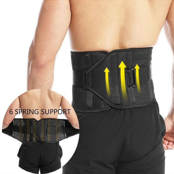 waist support men women trainer belt back brace spine adjustable gym fitness pain orthopedic breathable lumbar trimmer, Black;gray
waist support men women trainer belt back brace spine adjustable gym fitness pain orthopedic breathable lumbar trimmer, Black;gray