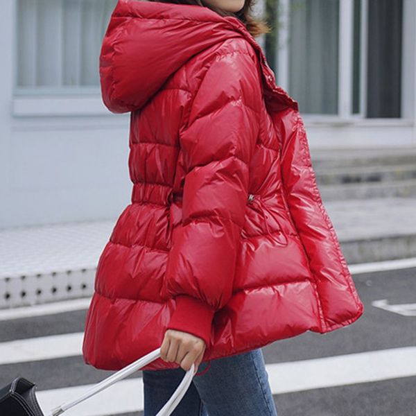 new winter bright face jacket women's loose short white duck down overcoat thick warm hooded parka outerwear abrigo mujer, Black
new winter bright face jacket women's loose short white duck down overcoat thick warm hooded parka outerwear abrigo mujer, Black