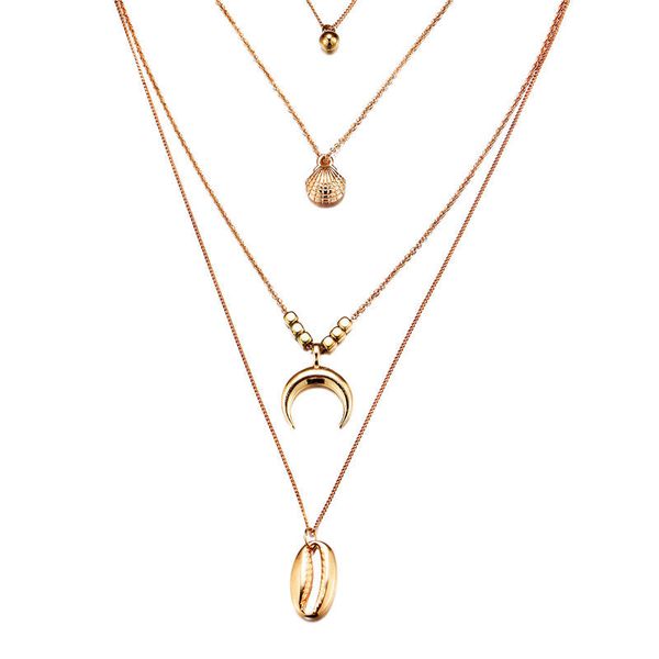 2019 multi layer moon cowrie shell seashell pendant necklace choker necklaces for women collar sea shells beach jewelry gift, Silver
2019 multi layer moon cowrie shell seashell pendant necklace choker necklaces for women collar sea shells beach jewelry gift, Silver