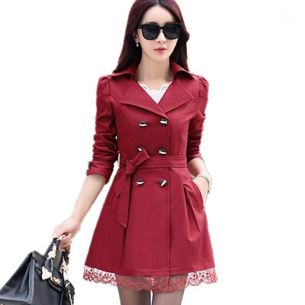 2020 spring section windbreaker long sleeved lace korean goddess slim size double breasted jacket bow belt long coat female tide1, Tan;black
2020 spring section windbreaker long sleeved lace korean goddess slim size double breasted jacket bow belt long coat female tide1, Tan;black