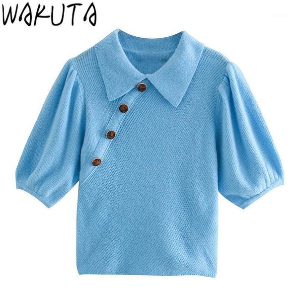 wakuta button decorative cropped sweater vintage elegant chic puff half sleeve female pullovers knitted short jumper solid1, White;black
wakuta button decorative cropped sweater vintage elegant chic puff half sleeve female pullovers knitted short jumper solid1, White;black