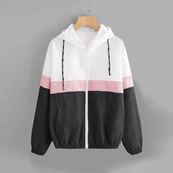 windbreaker jacket women long sleeve patchwork thin skinsuits hooded zipper pockets sport coat multicolor block coats, Black;brown
windbreaker jacket women long sleeve patchwork thin skinsuits hooded zipper pockets sport coat multicolor block coats, Black;brown