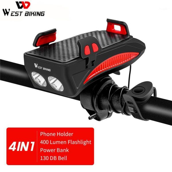 west biking road bicycle light led rechargeable phone racks cycling headlight horn 4 in 1 mountain bike handlebar light m2881
west biking road bicycle light led rechargeable phone racks cycling headlight horn 4 in 1 mountain bike handlebar light m2881
