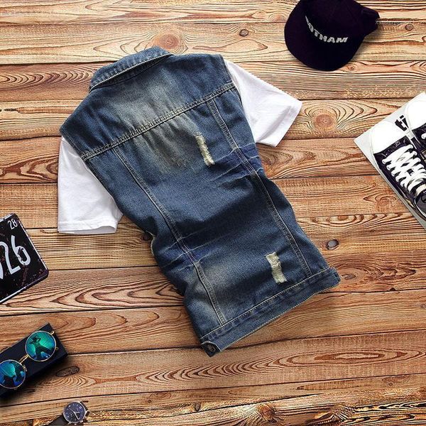 men's vests mens spring autumn jacket 2021 fashion male denim distressed sleeveless slim fit men waistcoat streetwear casual jean vest1, Black;white
men's vests mens spring autumn jacket 2021 fashion male denim distressed sleeveless slim fit men waistcoat streetwear casual jean vest1, Black;white