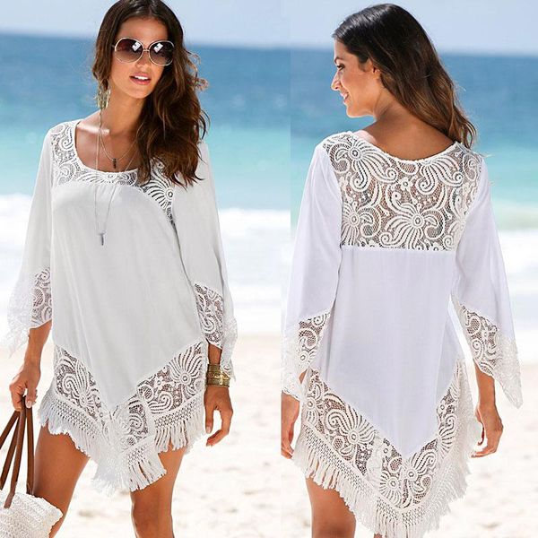 beach cover up white lace beach tunic women bikini cover-ups beachwear female swimsuit cover up loose dress swimwear, White;black
beach cover up white lace beach tunic women bikini cover-ups beachwear female swimsuit cover up loose dress swimwear, White;black