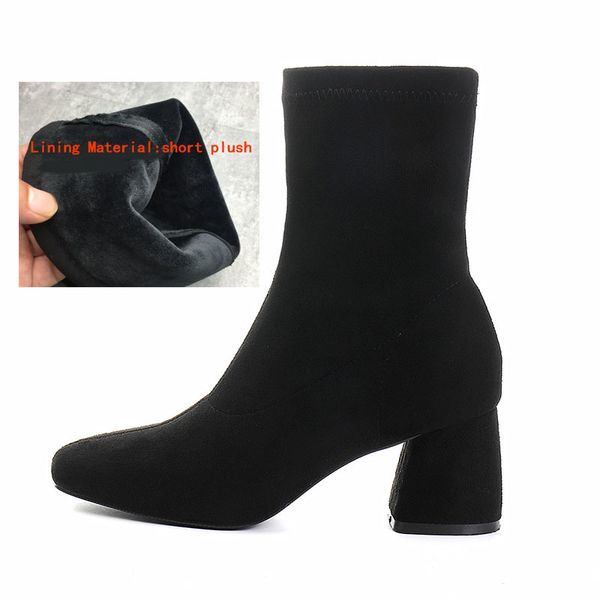 2021 new thick-heeled boots, single-heel for spring and fall, elastic heels, boots gw0x, Black
2021 new thick-heeled boots, single-heel for spring and fall, elastic heels, boots gw0x, Black