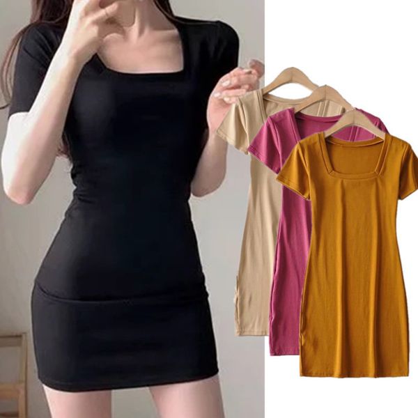 square neck short sleeve dress ins new style elastic tight wrap hip skirt in autumn 2020, Black;gray
square neck short sleeve dress ins new style elastic tight wrap hip skirt in autumn 2020, Black;gray