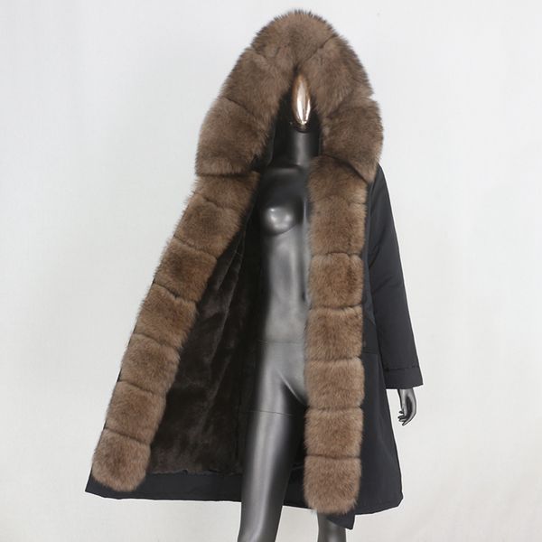 bluenessfair 2020 waterproof parkas x-long parka real natural raccoon fox fur collar hood coat thick warm outerwear streetwear, Black
bluenessfair 2020 waterproof parkas x-long parka real natural raccoon fox fur collar hood coat thick warm outerwear streetwear, Black