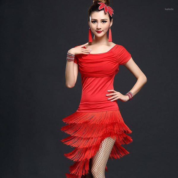 latin dance costume show tassel skirt new set dance suit performance service female latin tango1, Black;red
latin dance costume show tassel skirt new set dance suit performance service female latin tango1, Black;red