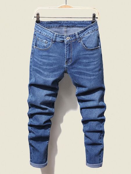 men cat whisker tapered jeans v1lu#, Blue