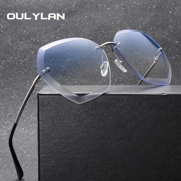 sunglasses oulylan rimless women transparent oversized sun glasses gradient shades female diamond cutting lens eyewear uv400, White;black
sunglasses oulylan rimless women transparent oversized sun glasses gradient shades female diamond cutting lens eyewear uv400, White;black
