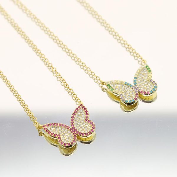 sdzstone statment multicolor butterfly pendant necklace rainbow cz chain for women bling link chain crystal red necklace jewelry, Silver
sdzstone statment multicolor butterfly pendant necklace rainbow cz chain for women bling link chain crystal red necklace jewelry, Silver