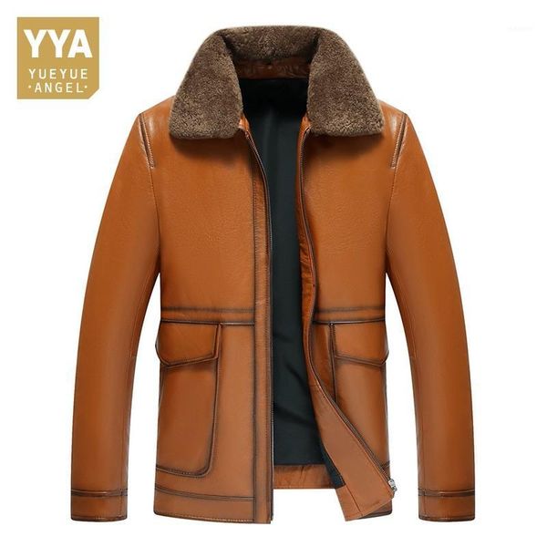 brand man clothes 2019 new winter genuine leather jacket business slim fit man outwear pocket zipper male coats1, Black
brand man clothes 2019 new winter genuine leather jacket business slim fit man outwear pocket zipper male coats1, Black