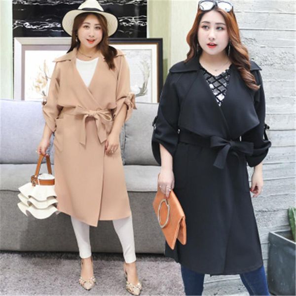 women's trench coats big size loose long coat female 2021 spring/fall raglan sleeve fashion black over womens trenchcoats for gift, Tan;black
women's trench coats big size loose long coat female 2021 spring/fall raglan sleeve fashion black over womens trenchcoats for gift, Tan;black