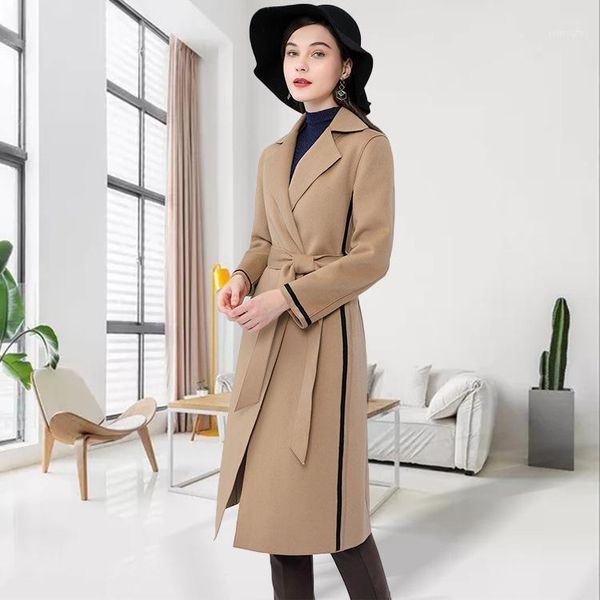 double-sided cashmere coat female long qiu dong outfit 2020 new han edition show thin fashion temperament double coat1, Black
double-sided cashmere coat female long qiu dong outfit 2020 new han edition show thin fashion temperament double coat1, Black