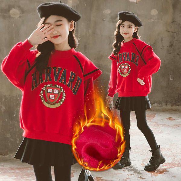 sweater winter girls' base coat red plush 2020 new thickened medium and large children's warm et, Black
sweater winter girls' base coat red plush 2020 new thickened medium and large children's warm et, Black
