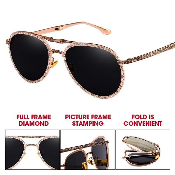 sunglasses folding jewel portable women men vintage retro drive pilot sun glasses beaded engrave aviation sunglass male shades, White;black
sunglasses folding jewel portable women men vintage retro drive pilot sun glasses beaded engrave aviation sunglass male shades, White;black