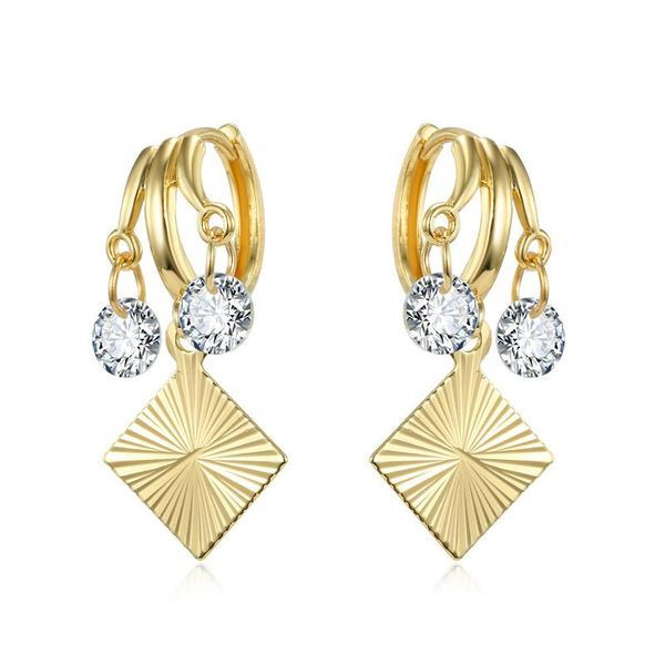 1Pair European Brightly Zircon Crystal Hoop Earrings For Women Girl Geometric Square Circle Earrings Jewelry Gift E546-2, Golden;silver
1Pair European Brightly Zircon Crystal Hoop Earrings For Women Girl Geometric Square Circle Earrings Jewelry Gift E546-2, Golden;silver