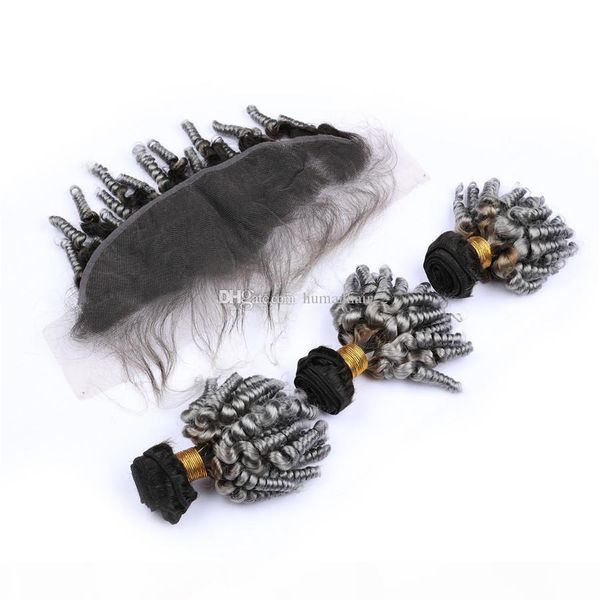 dark root grey human hair weaves with lace frontal closure funmi hair gray loose wavy bundles with 13x4 full lace frontals, Black;brown
dark root grey human hair weaves with lace frontal closure funmi hair gray loose wavy bundles with 13x4 full lace frontals, Black;brown