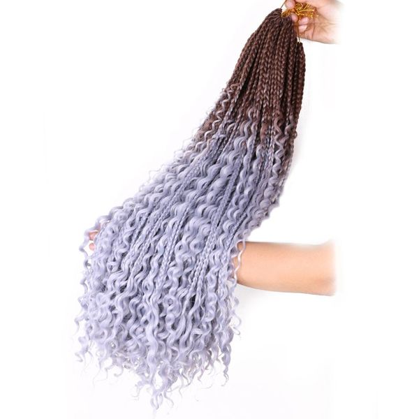 goddess box braids crochet hair with curly end 22 inch bohemian box braiding hair extensions ombre braiding hair 12 strands/pack, Black
goddess box braids crochet hair with curly end 22 inch bohemian box braiding hair extensions ombre braiding hair 12 strands/pack, Black