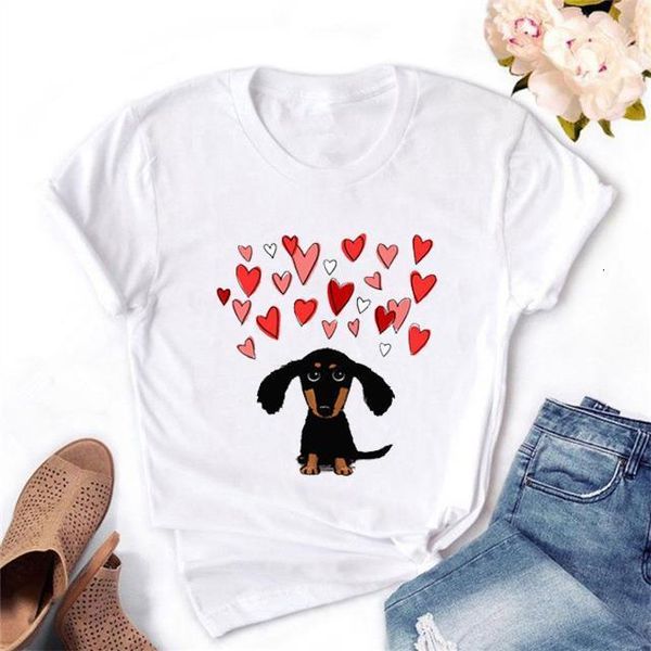 harajuku summer female t-shirt cute dachshund heart print women funny t shirts shirts kawaii femme tees, White
harajuku summer female t-shirt cute dachshund heart print women funny t shirts shirts kawaii femme tees, White