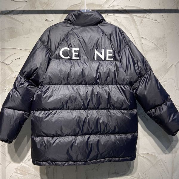 high version 2021 autumn winter new cel letter printing medium long men's and women's warm down jacket, Black
high version 2021 autumn winter new cel letter printing medium long men's and women's warm down jacket, Black