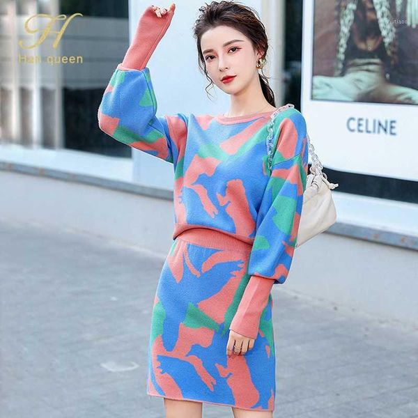 h han queen new sweater 2 pieces set women's winter knitted pullover & high waist sheath pencil skirts elegant casual skirt suit1, White
h han queen new sweater 2 pieces set women's winter knitted pullover & high waist sheath pencil skirts elegant casual skirt suit1, White