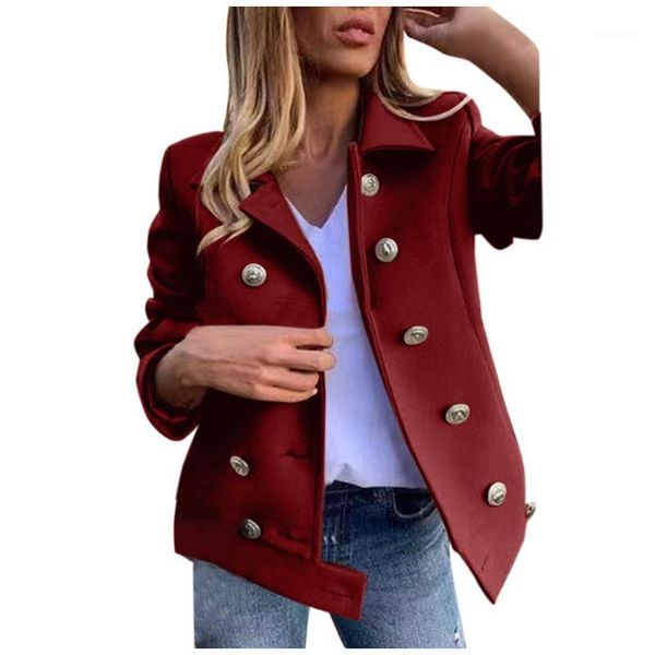 women's jackets women coat fashion fall and winter double-breasted wool solid #yb401, Black;brown
women's jackets women coat fashion fall and winter double-breasted wool solid #yb401, Black;brown