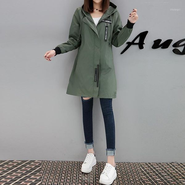 2018 spring autumn new women long windbreaker army green black casual hooded trench plus size ladies streetwear girls coat1, Tan;black
2018 spring autumn new women long windbreaker army green black casual hooded trench plus size ladies streetwear girls coat1, Tan;black