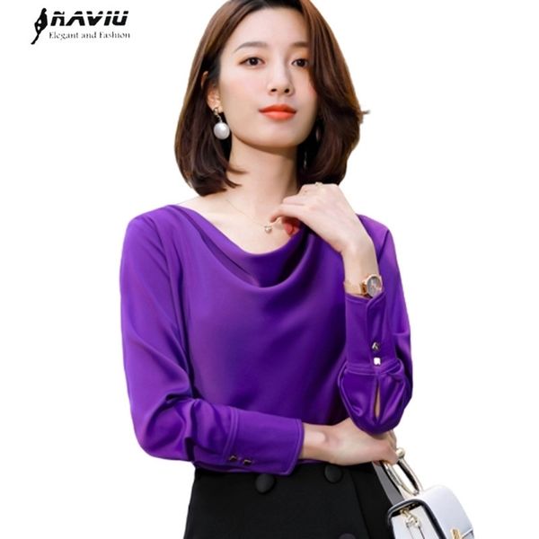 new spring women shirt fashion retro loose long sleeve casual chiffon purple blouses office ladies foraml plus size y200828, White
new spring women shirt fashion retro loose long sleeve casual chiffon purple blouses office ladies foraml plus size y200828, White