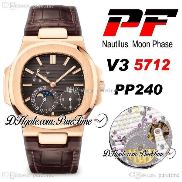 pf v3 5712 moon phase pp240 automatic mens watch power reserve rose gold brown texture dial brown leather edition ptpp puretime gg07, Slivery;brown
pf v3 5712 moon phase pp240 automatic mens watch power reserve rose gold brown texture dial brown leather edition ptpp puretime gg07, Slivery;brown