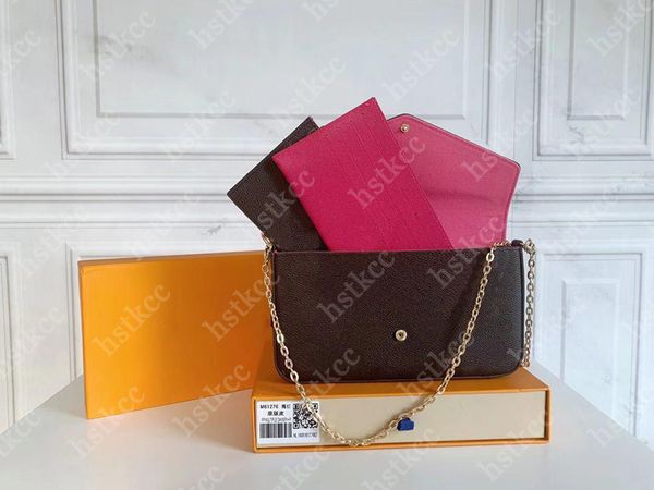 3 pcs/set favorite multi pochette accessories women crossbody purse messenger bags flowers designer shoulder lady leather with box ship 
3 pcs/set favorite multi pochette accessories women crossbody purse messenger bags flowers designer shoulder lady leather with box ship