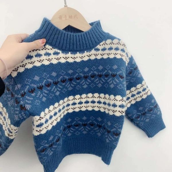 children's t-shirt autumn winter 2020 new baby fashion dign and color woolen korean girls' foreign sle sweater, Blue
children's t-shirt autumn winter 2020 new baby fashion dign and color woolen korean girls' foreign sle sweater, Blue