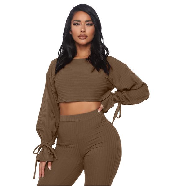 gl6300 european and american womens clothing cross-border nightclub solid color big pit strip bell sleeve tied sleeve two-piece suit, Gray
gl6300 european and american womens clothing cross-border nightclub solid color big pit strip bell sleeve tied sleeve two-piece suit, Gray