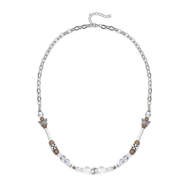 hip hop butterfly mash up crystal matte ball choker necklace punk trendy fashion geometry clavicle chain necklace unique jewelry, Golden;silver 
hip hop butterfly mash up crystal matte ball choker necklace punk trendy fashion geometry clavicle chain necklace unique jewelry, Golden;silver